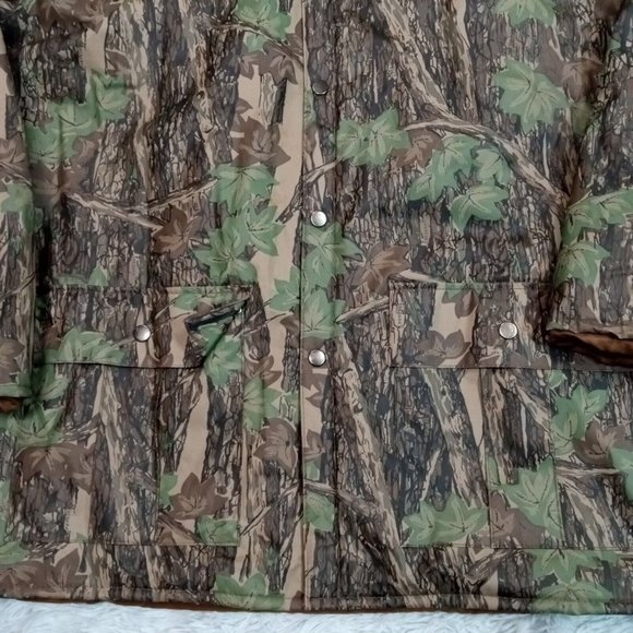 Vintage Duck Bay Mens Jacket Camouflage Camo Hunting Padded Pocket Waterproof XL - Picture 4 of 10